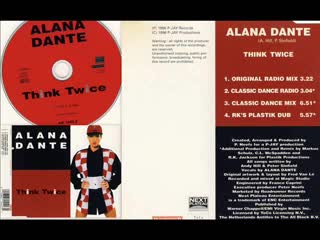 alana dante - think twice (maxi single) 1996