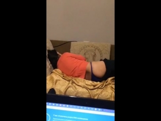 hungover girl gets her tits grabbed